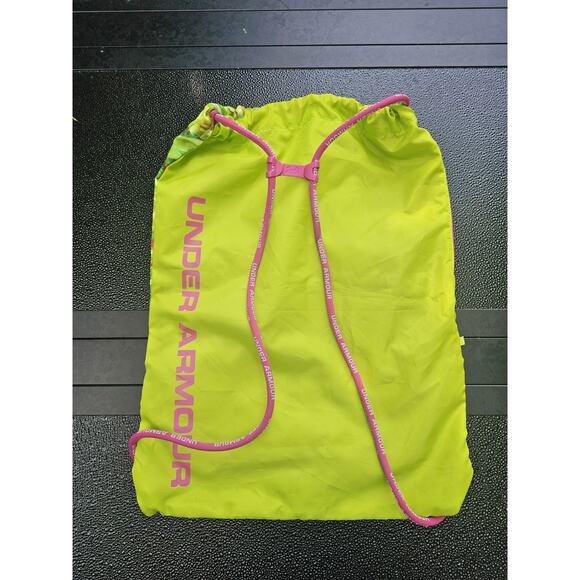 Under Armour - Unisex Sackpack Drawstring Backpack w/ Sunglasses Pocket Neon - Picture 13 of 15